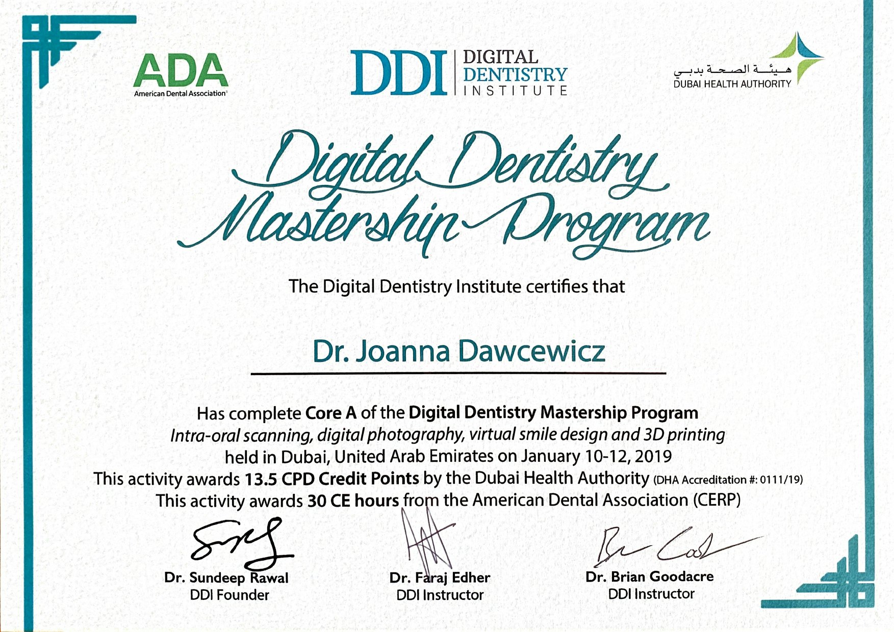 Digital Dentistry Mastership Program
