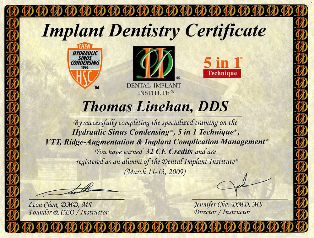 Implant Dentistry Certificate