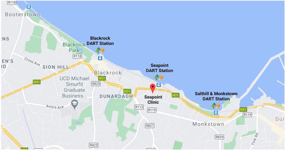 seapoint clinic map, dentist, dublin dentist, location